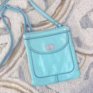 Green Leather Fossil Bag 